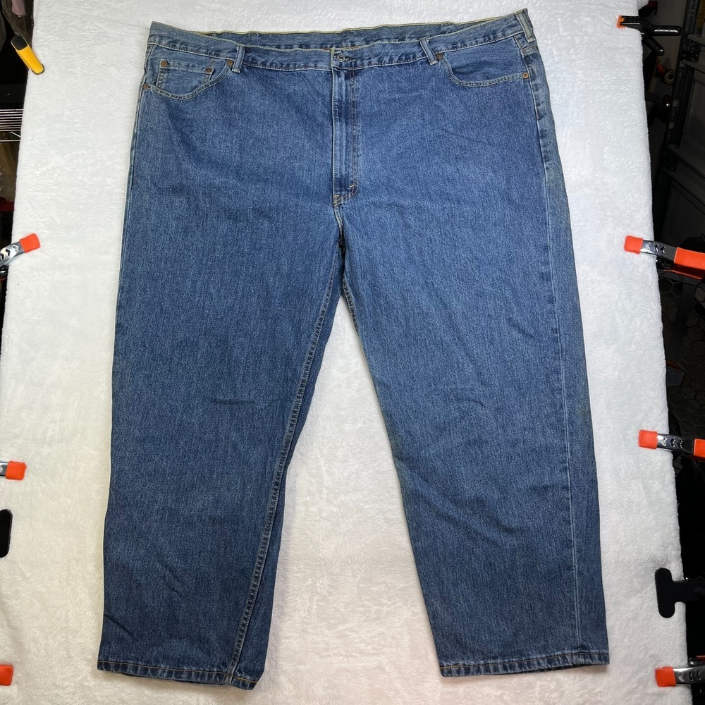 Levi's 550 Relaxed Fit Jeans Men's Blue Denim Straight Classic Zip Fly - 52X30
